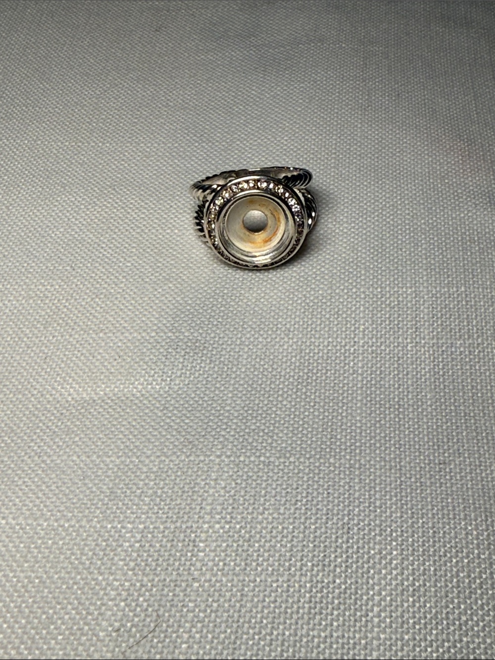 Lotti Dotties | Cable Band Rhinestone Interchangeable Ring Base Size 7